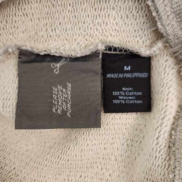 MARC ANTHONY 1/4 Snap Sweater Pullover Gray Cotton Chest Pocket Mens Medium NEW - Picture 6 of 9
